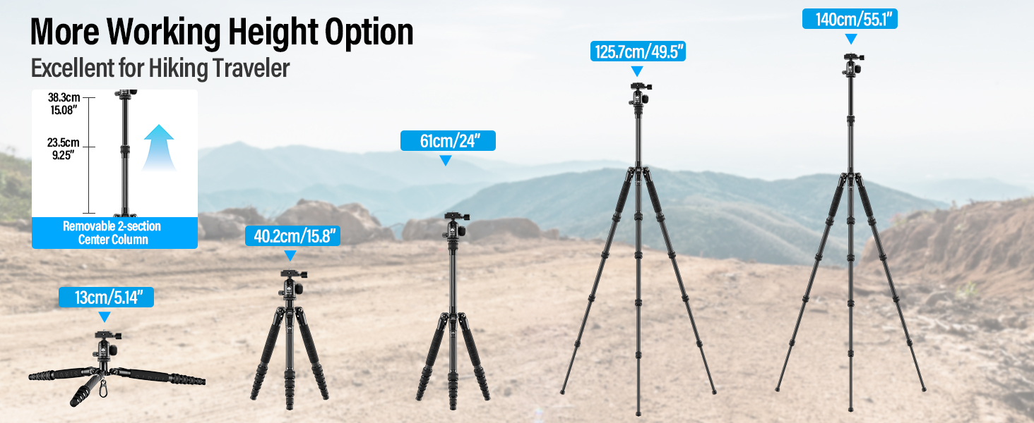 Штатив SIRUI AM-5C Carbon з кульковою головкою, 140 см, вантажопідйомність 10 кг