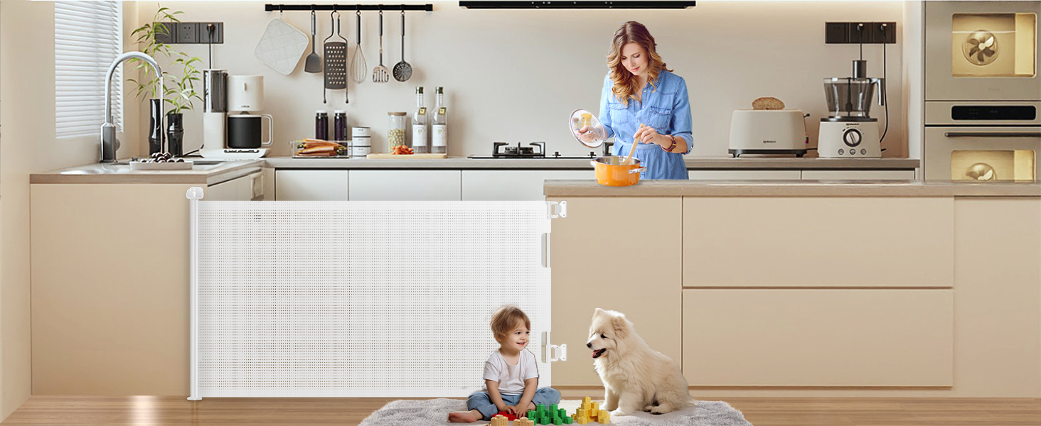 Захист від травм для дітей Nalezuns: розсувна сітка для дитячих воріт, 0-180 см, сірий колір