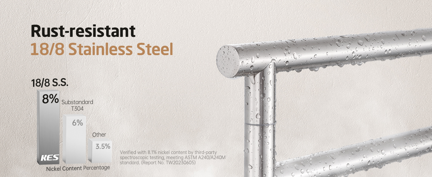 Підставка для рушників KES Gold, підлого типу, з нержавіючої сталі 18/8, з мамарморовою основою, BTH219-BZ, щітка, золота (2-х ярусна)