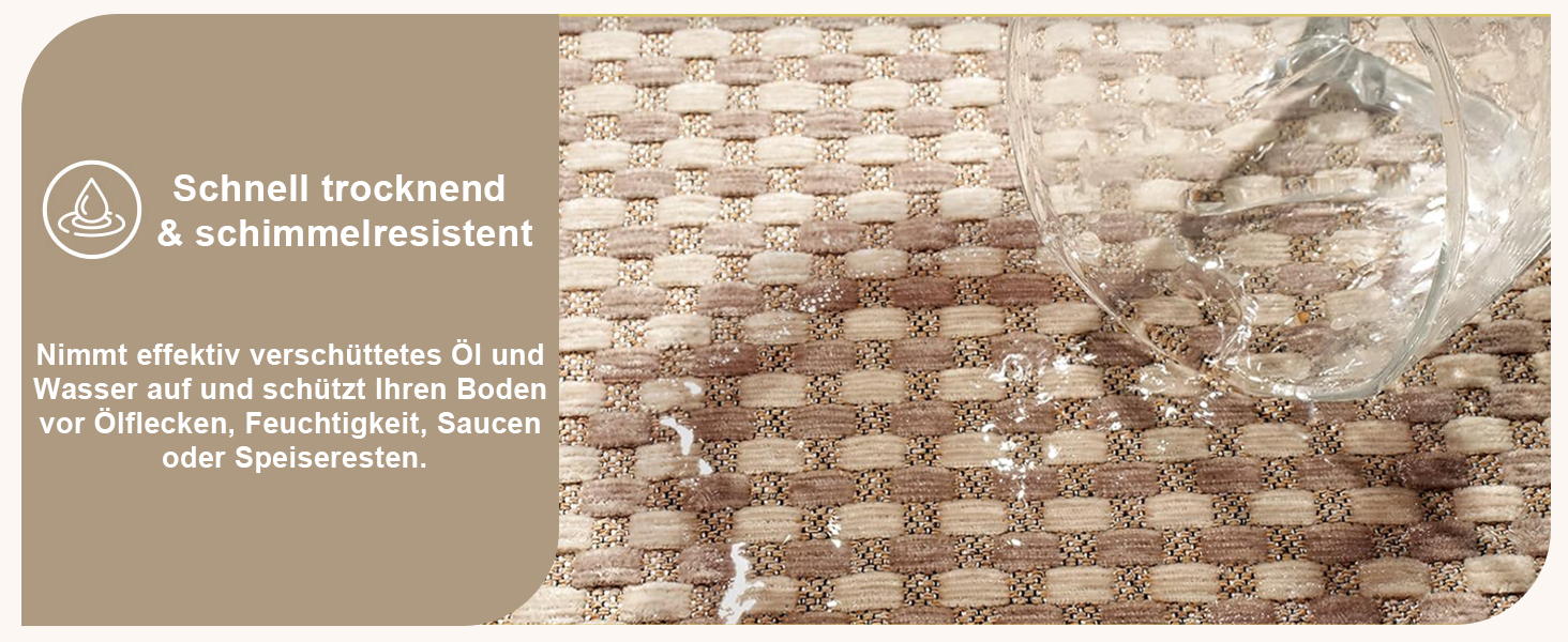 Килимок для ванної кімнати Badteppich Chenille, протиковзкий та вологопоглинаючий, 50 x 150 см, коричневий