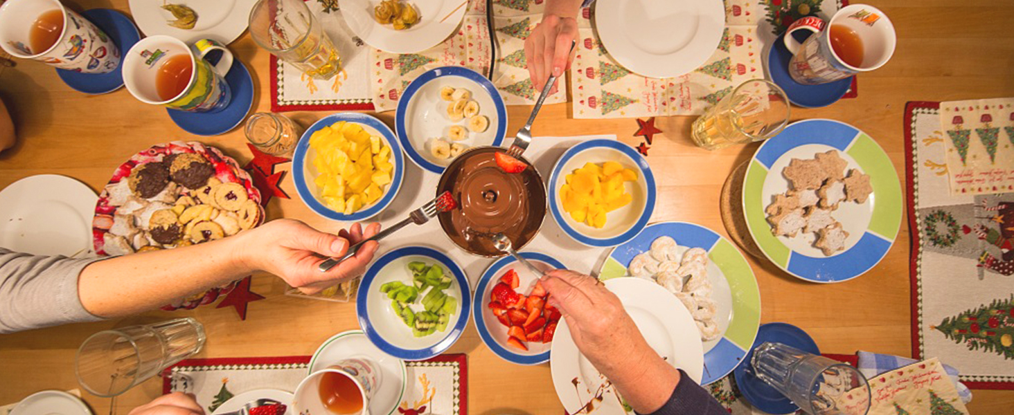Електричний шоколадний фонтан Huanyu 4-рівневий, великий набір для фондю з шоколадом, для вечірок, весіль та днів народжень