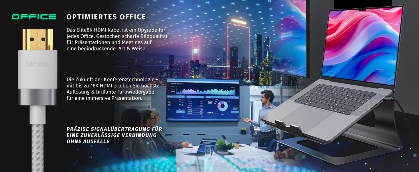 HDMI кабель 2.1 CSL 10м - 16K@30Hz, 8K@60Hz, 4K@120Hz - Ultra High Speed Ethernet 48Gbps - HDR 10+ eARC 3D VRR - для ігор, TV, PS5, Xbox