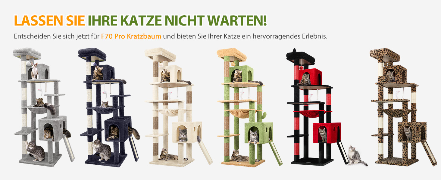 Драбина-кіготь Globlazer Kaktus (178 см) для котів: велика, з гамаком, будиночком, платформами, рампою з сизалю, стабільна для 2-4 котів (F70 Pro, зелена) XXL