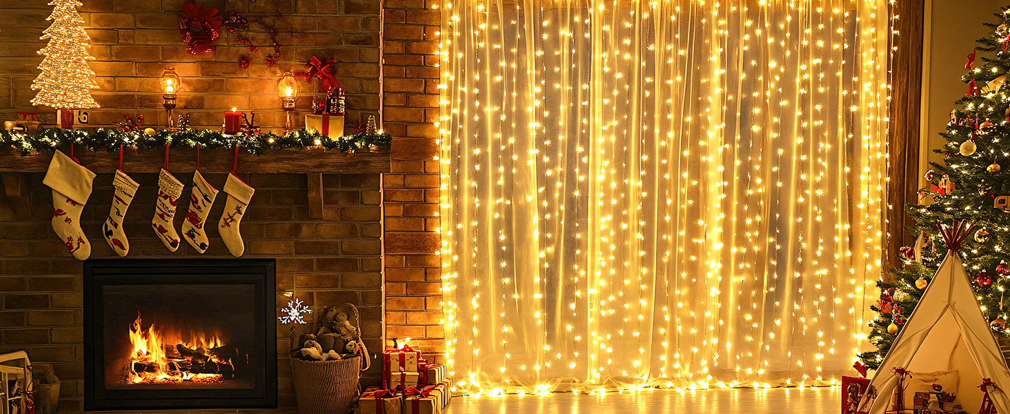 Льодогенератор 3Mx3M 300 LED, USB, з пультом та таймером, для декору, водонепроникний, білий/теплий білий