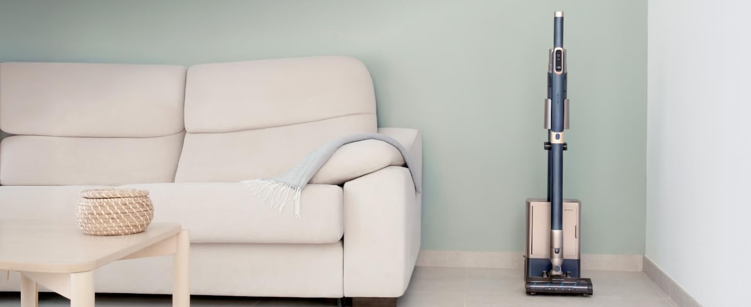 Бездротовий пилосос Cecotec Conga Rockstar 5500 Hurricane Station Flex Max: 220AW, 700W, станція самостійного очищення, 90 хв роботи, антизаплутана щітка, гнучкий шланг, циклонна технологія (Scoba 2100 + самоочищення)