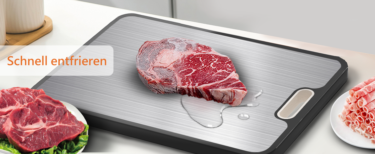 Нінджер Двостороння кухонна дошка для нарізання з нержавіючої сталі 304 та PP, для м'яса, овочів та хліба, легко миється, з ножем (38 × 27 см)