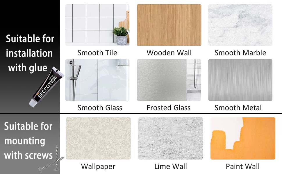 Тримач для електричної зубної щітки, алюмінієвий, без свердління, чорний, 3 слоти