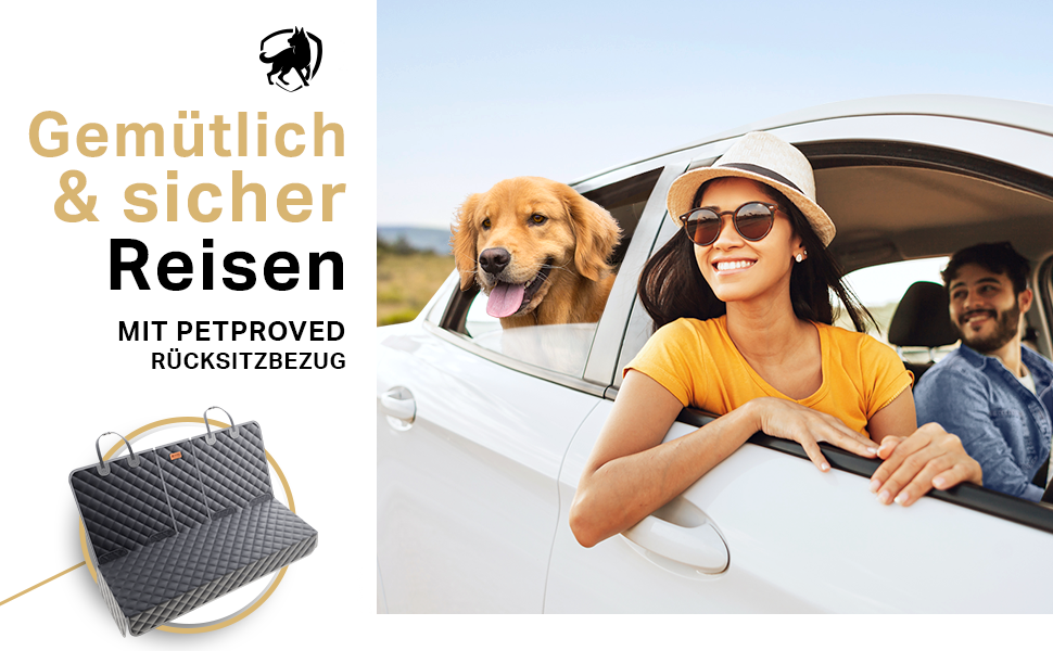 Захист для заднього сидіння автомобіля PETPROVED: автоковдра, захист сидінь від бруду та шерсті тварин (з аксесуарами)