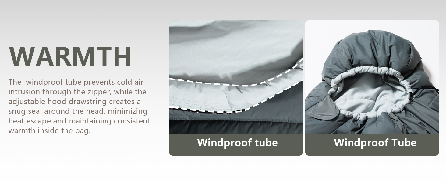 Сплячий мішок BISINNA Mumienschlafsack -10°C - 5°C [400GSM] для туризму, кемпінгу та подорожей, сірий