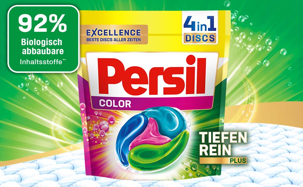 Капсули для прання Persil Color 4in1 DISCS, пральний засіб з технологією глибокого очищення для кольорових речей, 100 прань