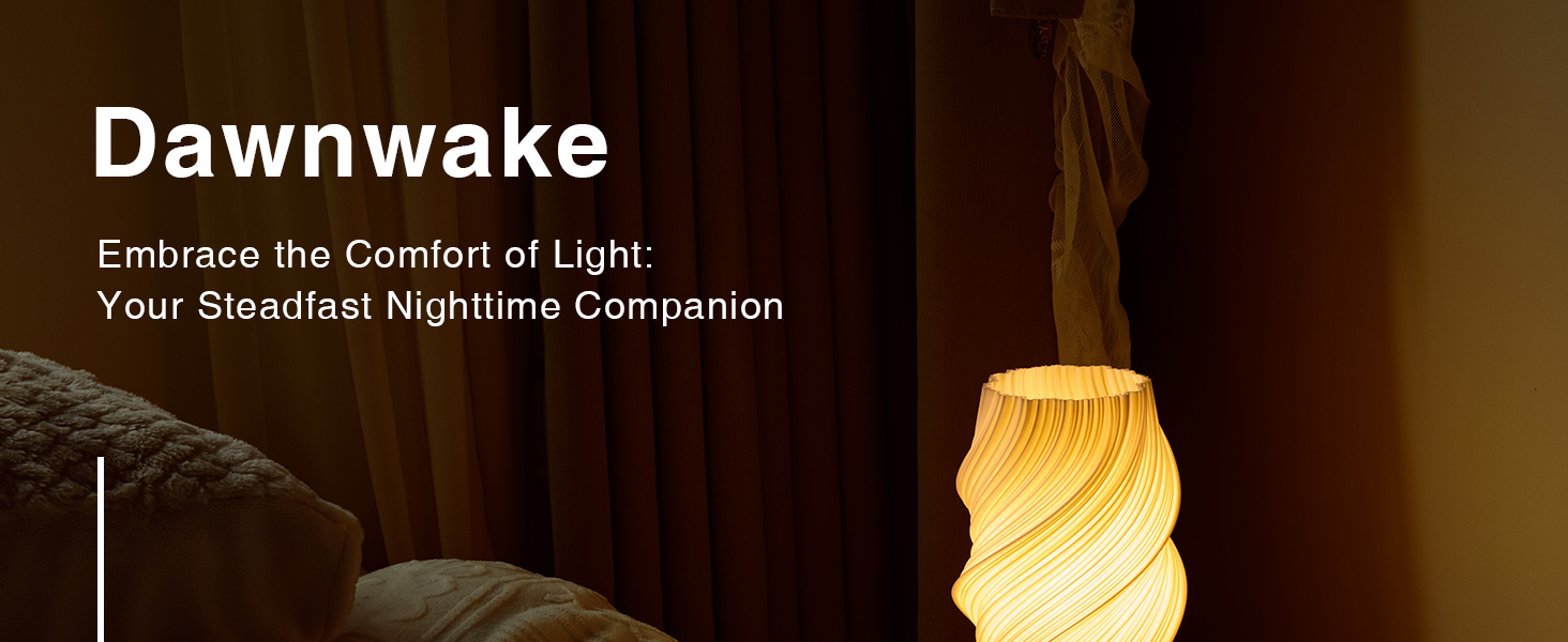 Стійлова лампа Dawnwake для спальні та вітальні, дерев'яний цоколь, LED-освітлення