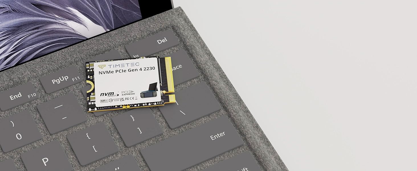 SSD Timetec PCIe 4.0 Gen4x4 1TB M.2 2280 для PS5, PC, Laptop - NVMe, Phison E27T, 2000TBW, 7400/6100 MB/s