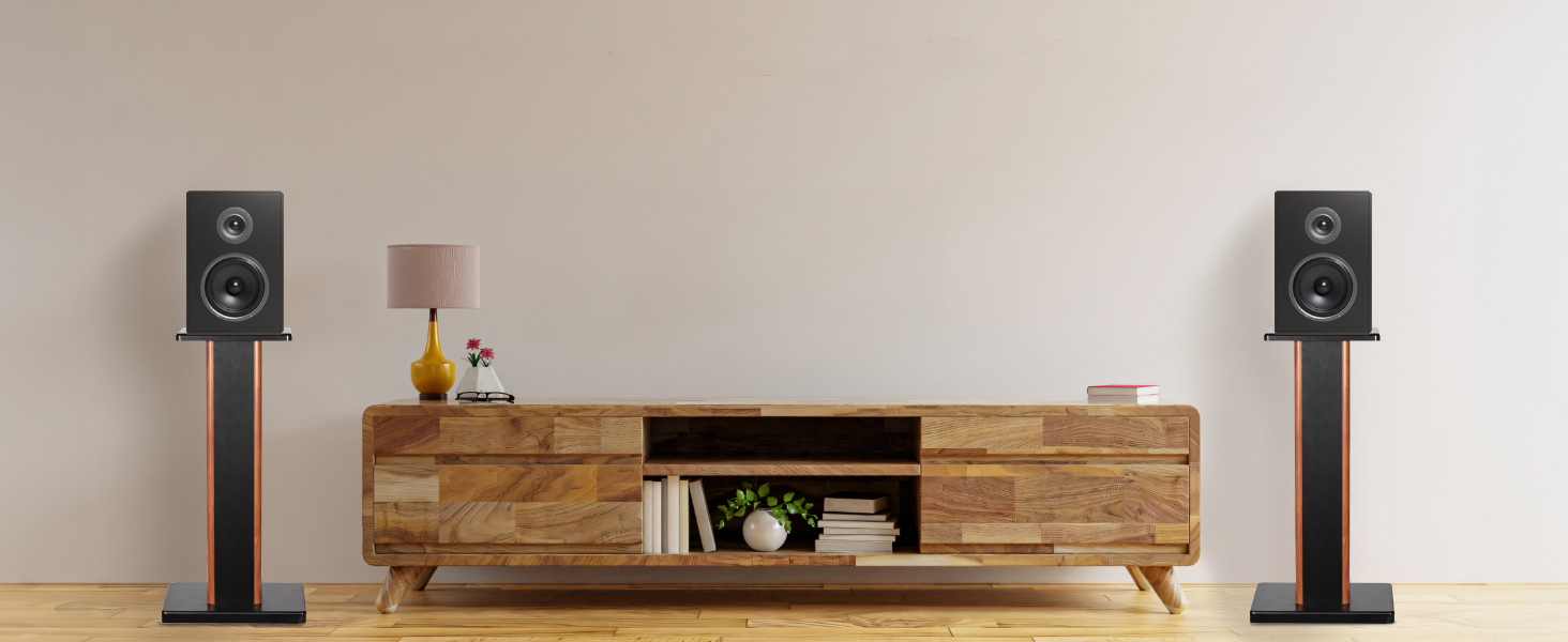 Підставка для акустики Suuiwau з деревною текстурою, універсальна, для домашнього кінотеатру, 60 см