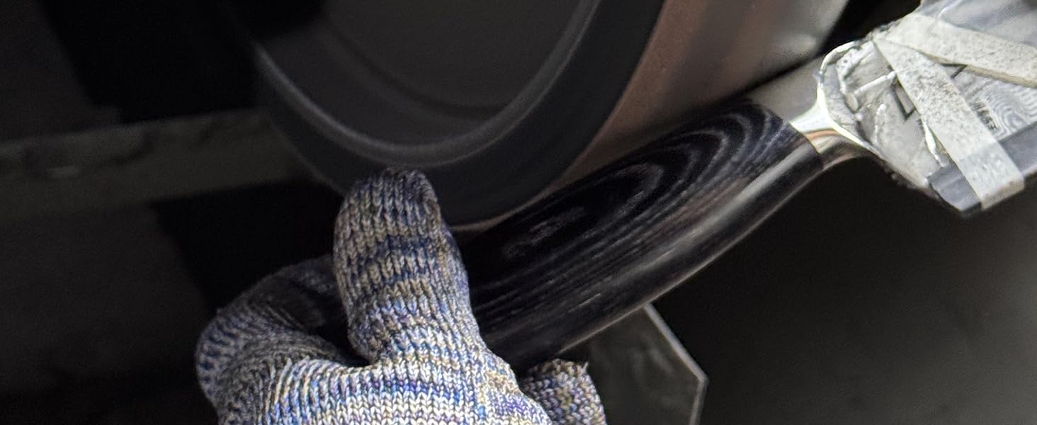 Набір кухонних ножів Wolfblood Damast 3 шт (32/26/20 см) з дамаської сталі 67 шарів, твердість 62 HRC, сертифіковано TÜV + чохол та подарункова коробка