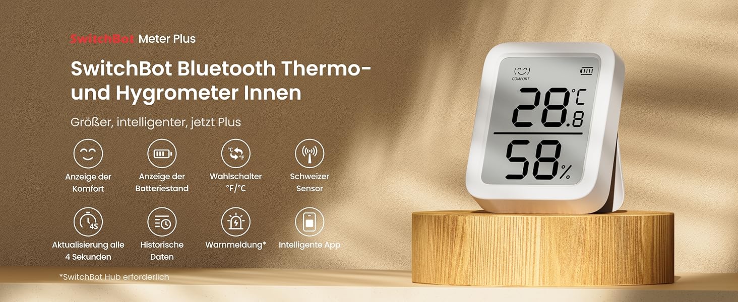 Набір з 3-х розумних термометрів-гігрометрів SwitchBot для дому, Bluetooth сенсор температури та вологості з попередженням і зберіганням даних, для дитячої кімнати, гаража