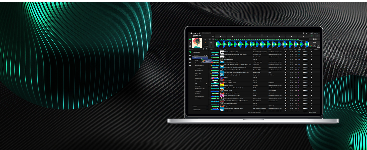 DJ контролер Denon DJ SC LIVE 4: 4 деки, Stem-розділення, Wi-Fi, вбудовані динаміки, сумісність з Serato DJ та Virtual DJ