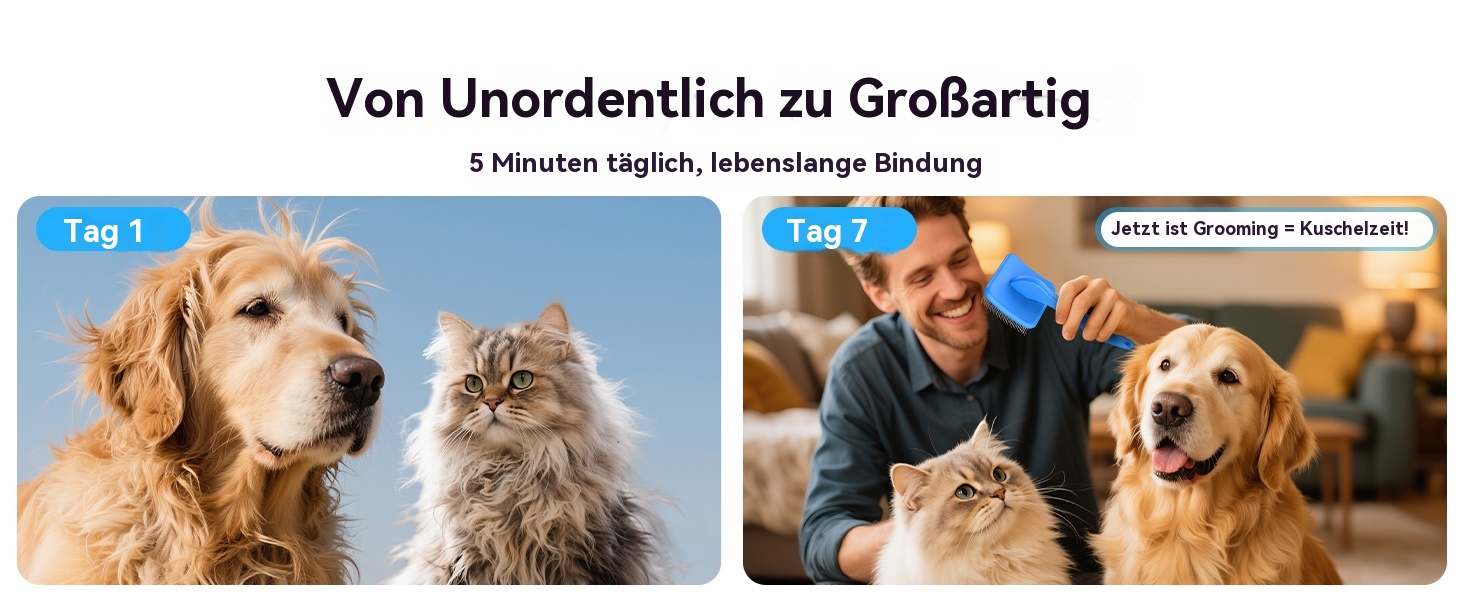Набір для грумінгу собак великих порід Slicker Bürste: щітка, гребінець для підшерстя та гребінець з нержавіючої сталі. Підходить для собак та котів з підшерстям (голден ретрівер, австралійська вівчарка). Колір: блакитний