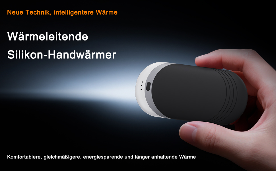 Електричні нагрівачі для рук Karecel 2 шт., USB, 6000mAh, Slim, чорний - подарунок для жінок та чоловіків