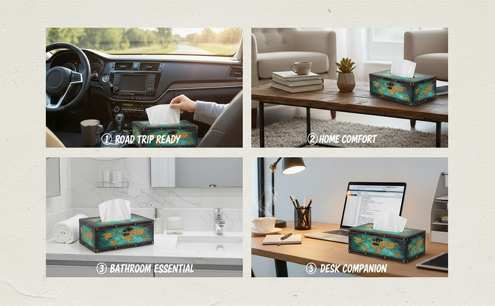 Стильна коробка для серветок у вінтажному стилі, тканинна, для дому, офісу