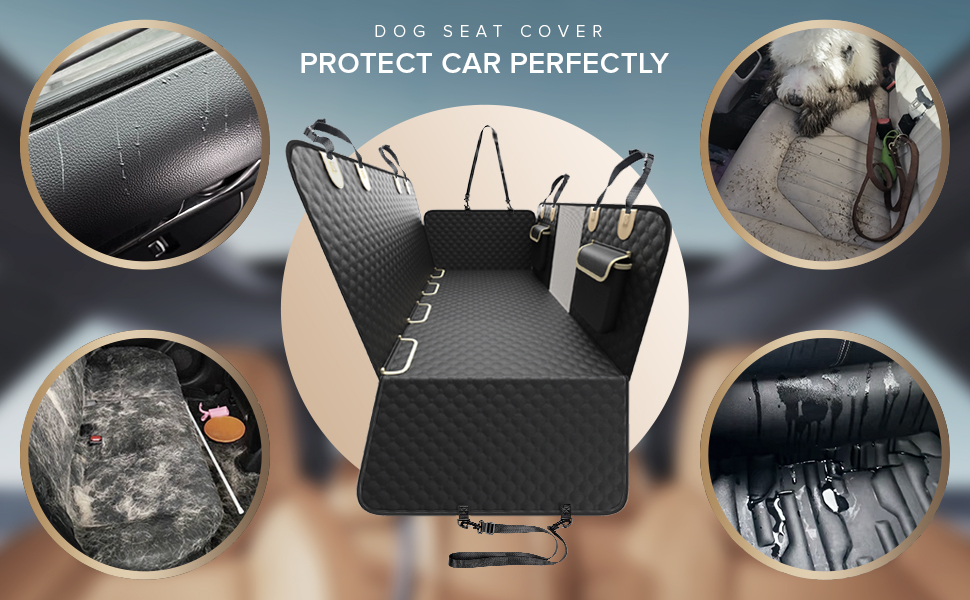 Подовжувач для заднього сидіння автомобіля SHARLOVY для собак, автомобільний чохол на сидіння для собак преміум-якості, великий автомобільний чохол з міцним дном для собак, автомобільна гамак для собак. Підходить для авто / SUV / пікапів чорного кольору