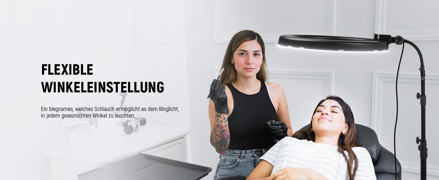 NEEWER Комплект кільцевого світла для фото та відео: 48 см, 52 Вт, 5500K, Bluetooth, для смартфона, YouTube, Self-Porträt Aufnahmen, RL-18