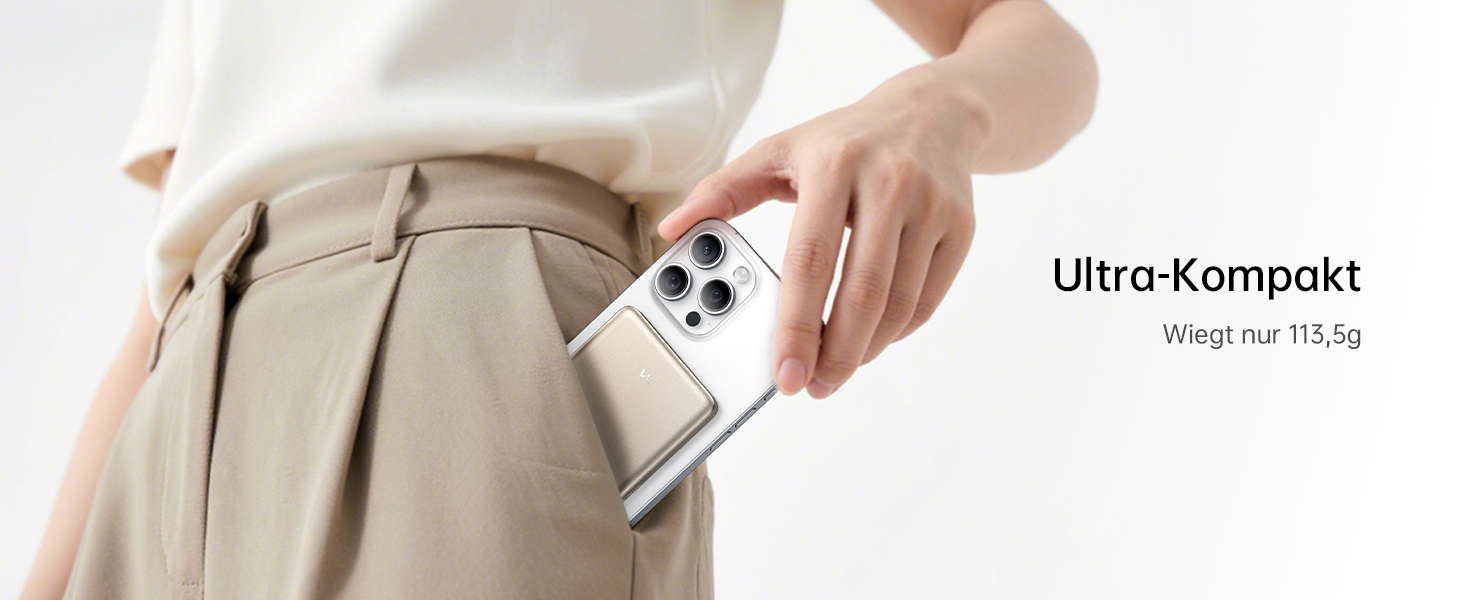 iWALK Powerbank MagSafe 5000mAh з LED-дисплеєм: компактний зарядний акумулятор для iPhone 17/16/15/14/13/12