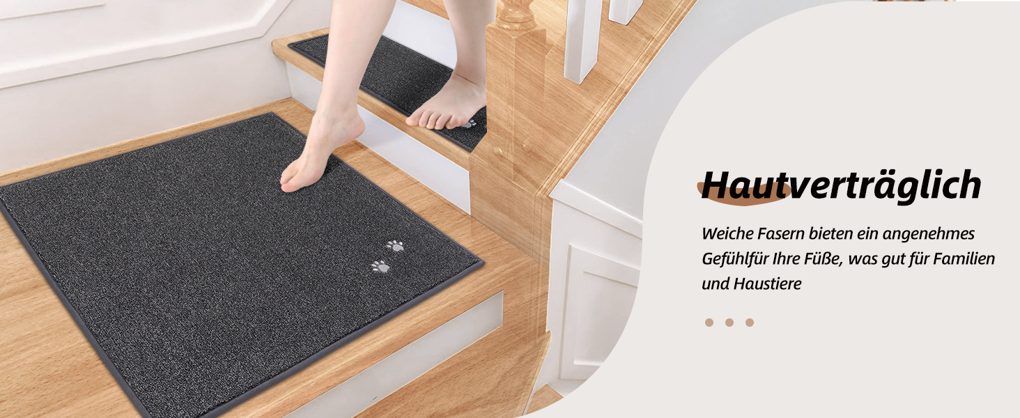BEQHAUSE Non-Slip Stair Treads - 15 Pack, Washable Carpet for Stairs - Safe for Kids, Seniors & Pets, 22x70cm (8.7 x 27.5 inch), 100% Polyester with TPE Backing