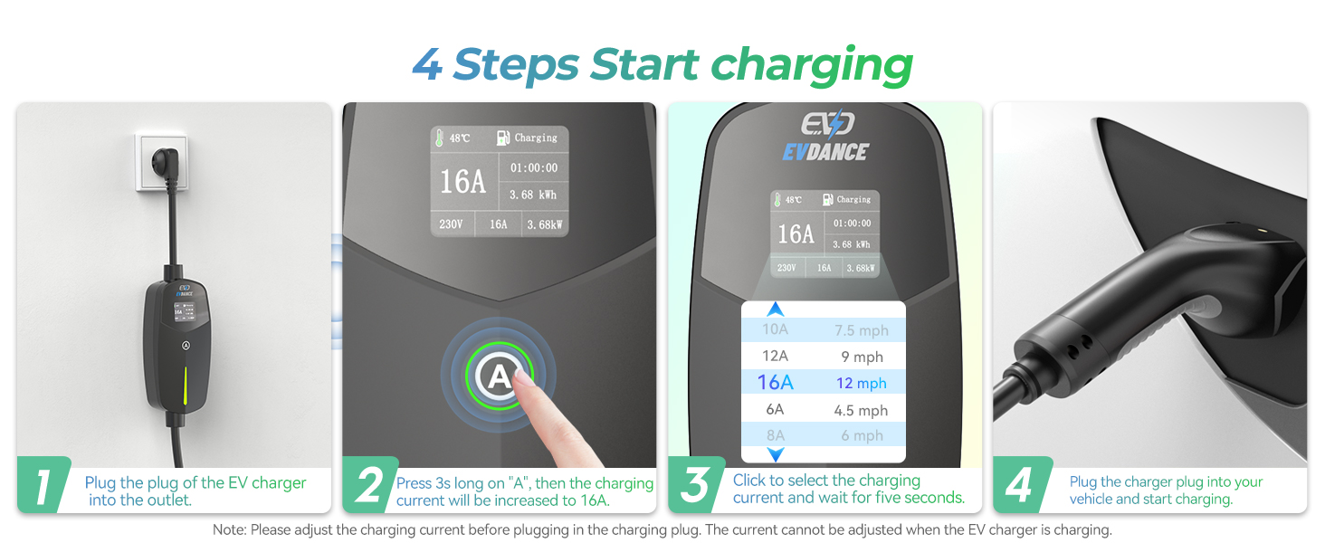 Кабель для зарядки електромобіля Type 2 Schuko, 3.68kW, 6.1м, 6-16A (чорний)