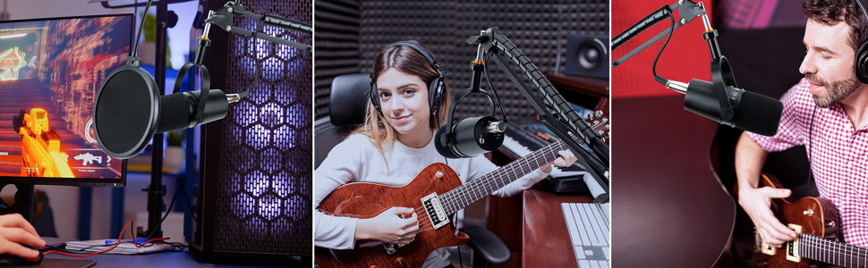 Тримач для мікрофона SUNMON Boom Arm для MV7 Set (з вітрозахистом), сумісний з MV7/MV7X/SM7B та іншими мікрофонами