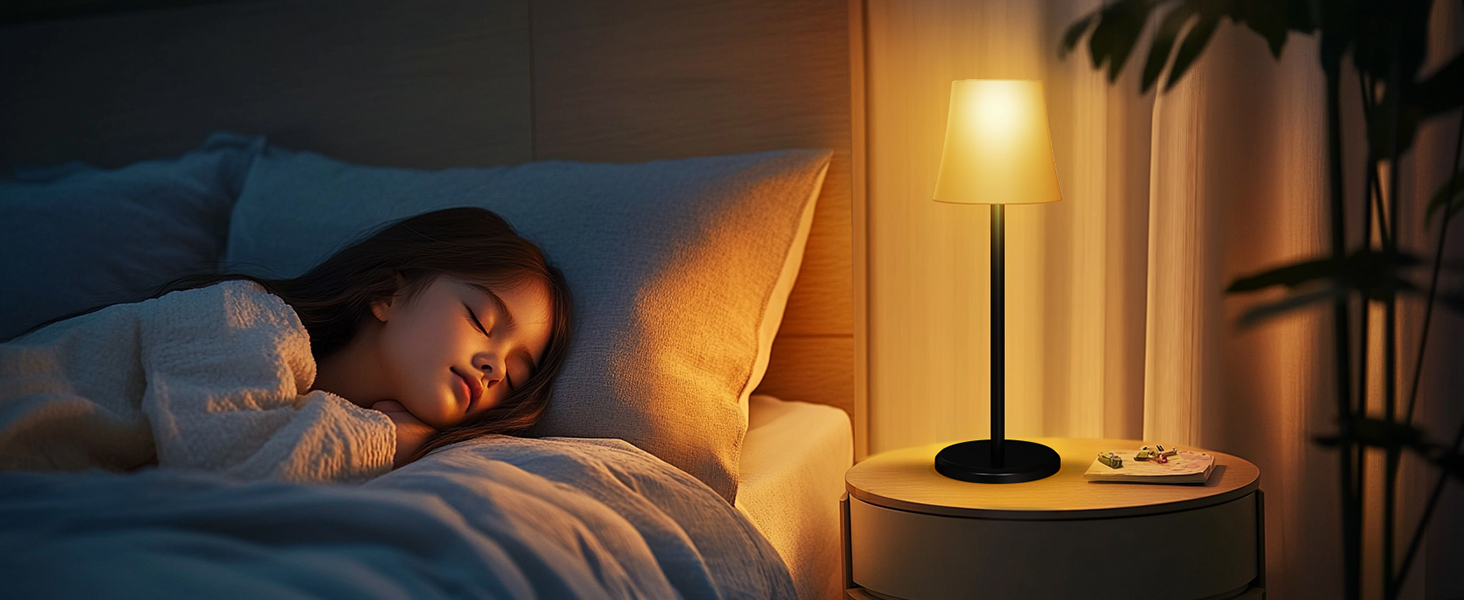 Бездротова LED лампа Suright для столу: регульоване світло, 3 кольори + RGB, сенсорне управління, IP54, для дому та відпочинку