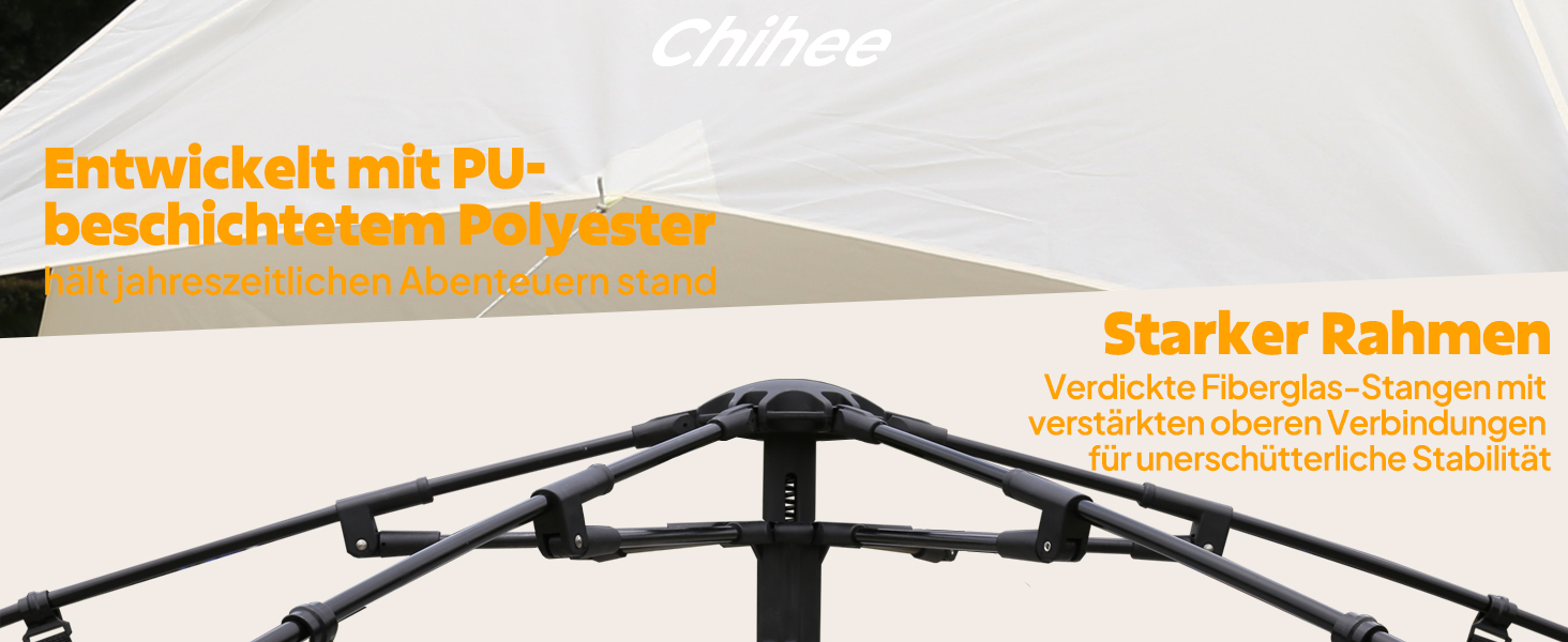 Намет кемпінговий Chihee Pop-up для 2 осіб: швидкозбірний, сітчасті вікна, водонепроникний, портативний для подорожей та сімейного відпочинку