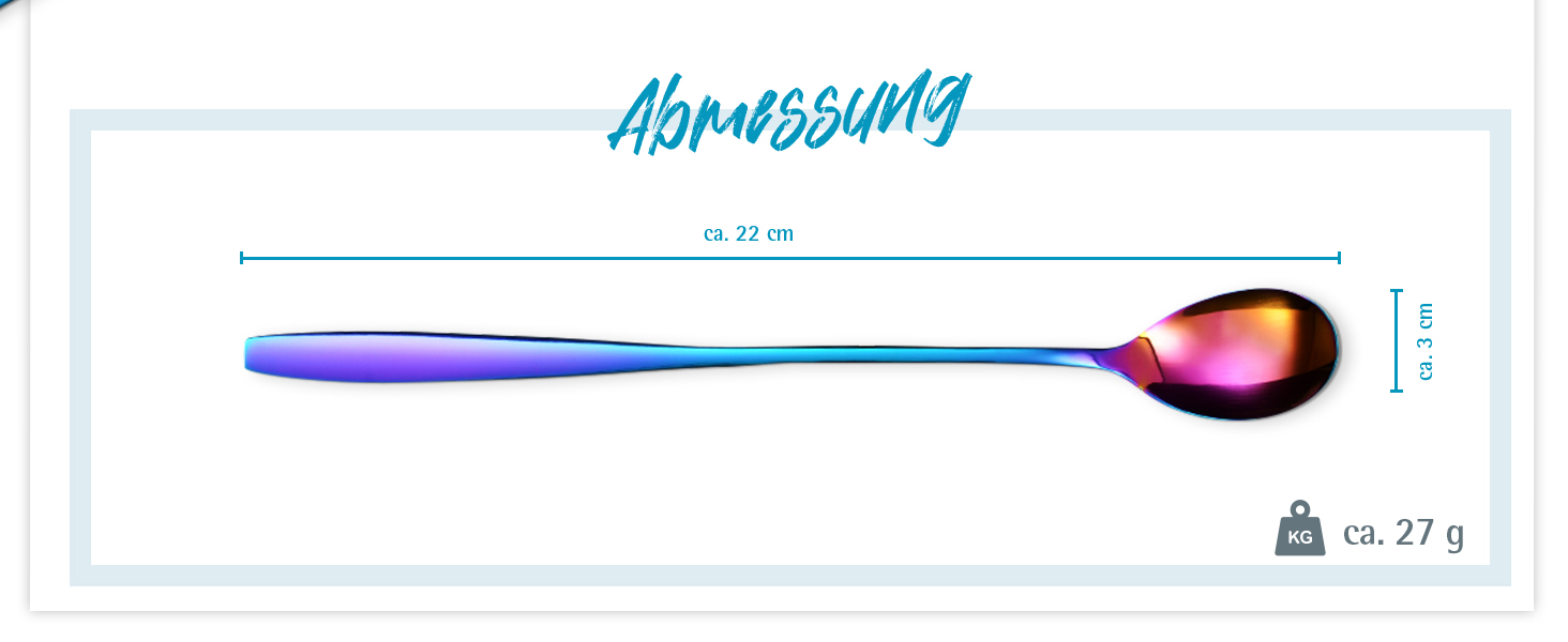 Ложка для Еспресо та Латте Макіато Gräwe з нержавіючої сталі, довга, для кави, десертів та айс-ті, придатна для миття в посудомийній машині, кольори (різнокольорові)