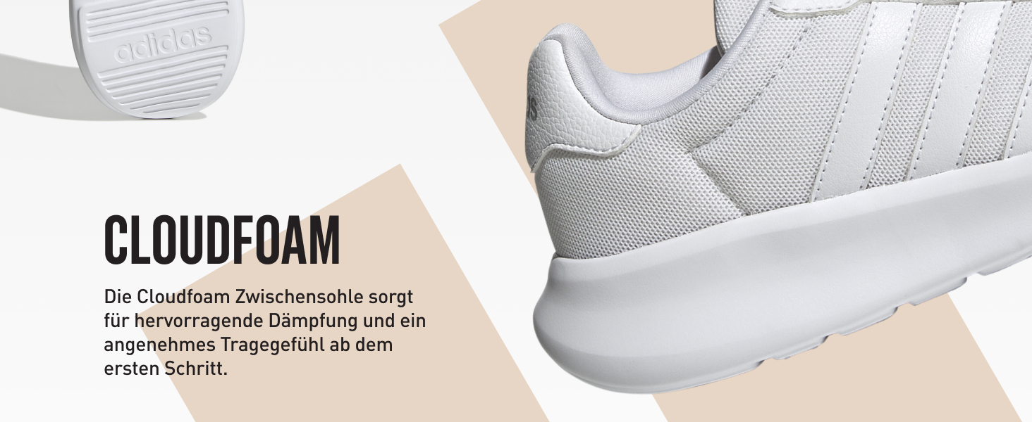 Кросівки Adidas Lite Racer 4.0 чоловічі, 43 1/3 EU, чорний/сірий