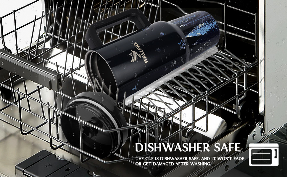 Термокружка WALLFID 40oz з нержавіючої сталі, вакуумна ізоляція, з кришкою, 3 трубочки та щітка для чищення, для гарячих та холодних напоїв, ідеально підходить для кави, чаю, смузі та іншого