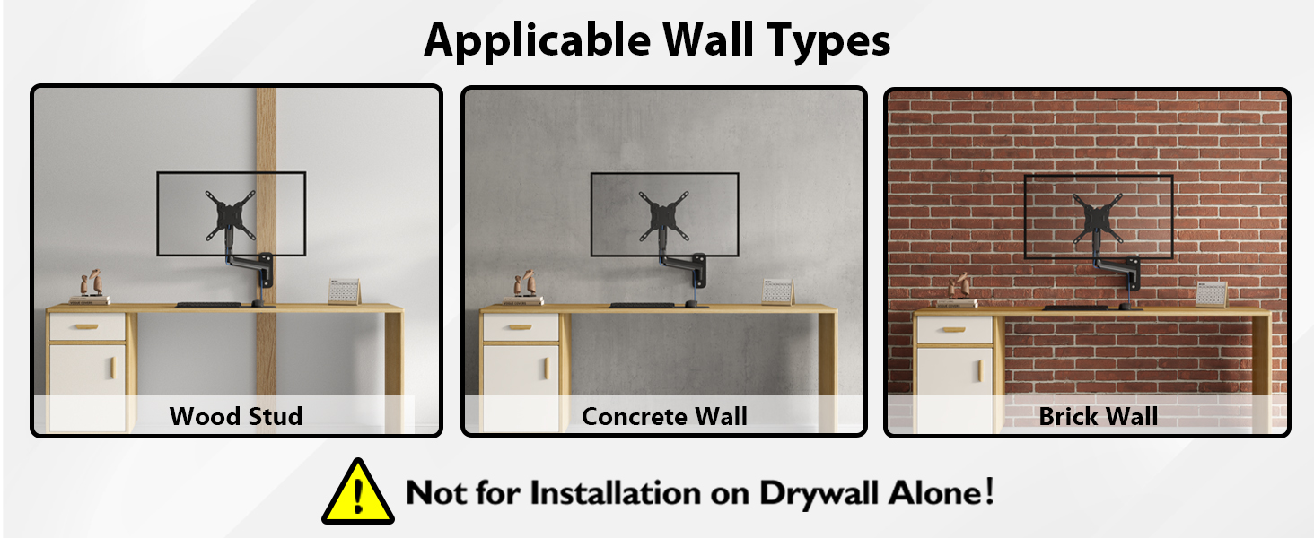 Кріплення для монітора BONTEC, 13-42 дюйми, до 9 кг, VESA 200x200, регульоване, настінне