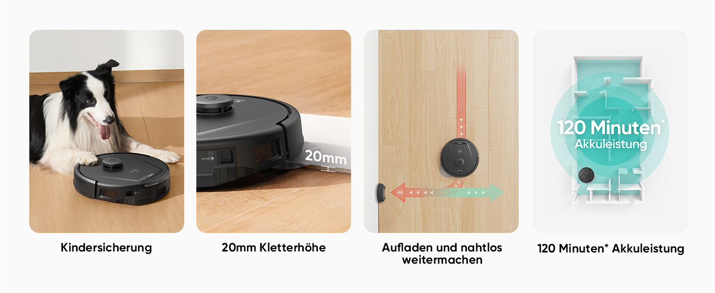 Робот-пилосос eufy з потужністю всмоктування 5000Pa, iPath лазерна навігація, для глибокого очищення підлоги, керування через додаток, ідеальний для волосся, килимів та твердих підлог (L60 Hybrid)