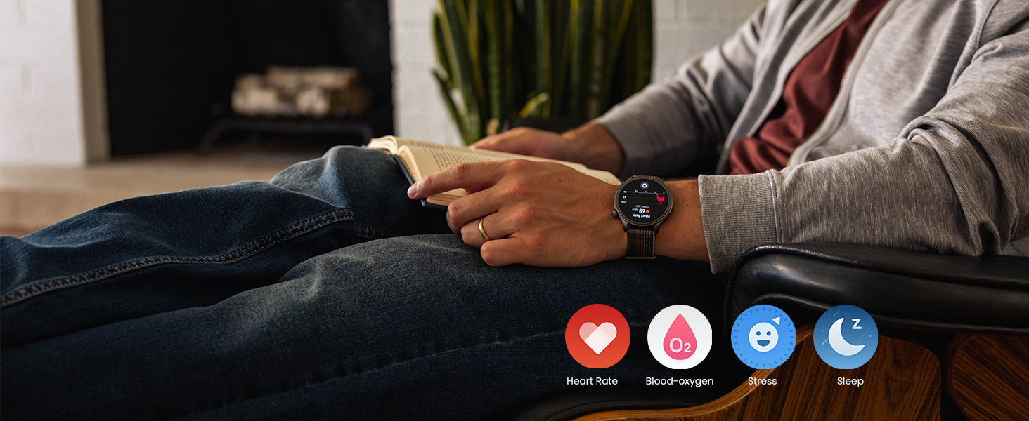 Смарт-годинник Amazfit Balance 46 мм Сірий: NFC, GPS, 150 режимів спорту, моніторинг сну та здоров'я, Bluetooth дзвінки, до 14 днів роботи