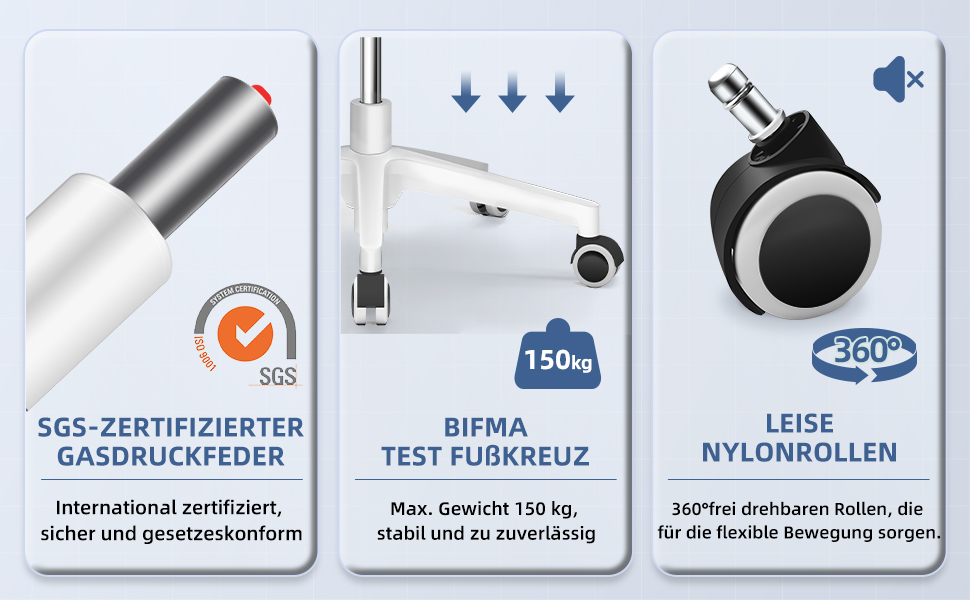 Ергономічне крісло для офісу, крісло для робочого столу з підйомними підлокітниками, регульована поперекова підтримка, офісне крісло для керівника, поворотне крісло, сітчасте крісло з функцією гойдання до 125° (Сірий, без підголівника)