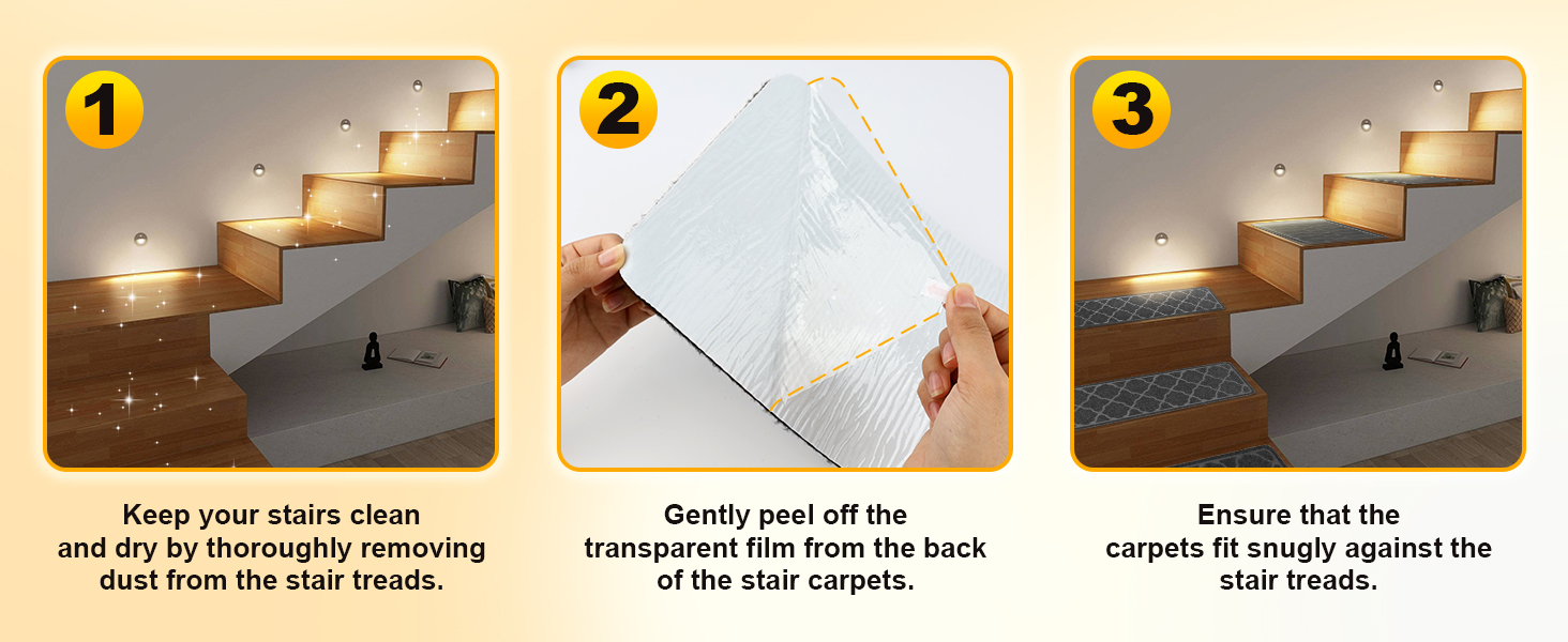 15 килимків на сходи 76x20 см, антиковзаючі, самоклеючі, для дітей, літніх людей та собак, сірий колір