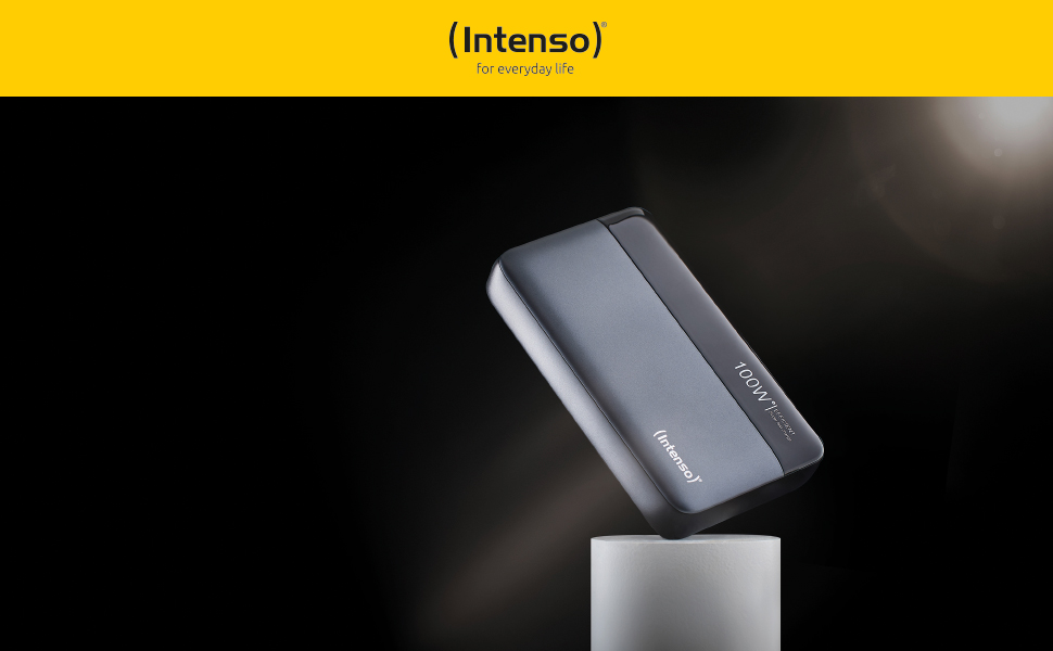 Powerbank Intenso HE20000: акумулятор 20000mAh з Power Delivery 100W, USB-C, сірий-чорний