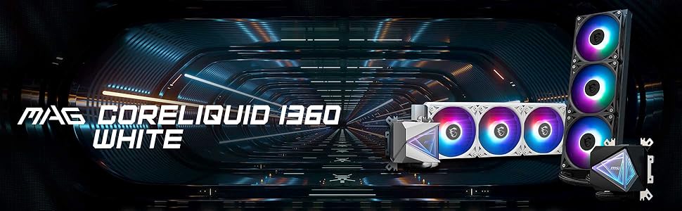 MSI MAG CoreLiquid I - Смарт-система водяного охолодження CPU з ARGB підсвічуванням, 360 мм, для Intel та AMD