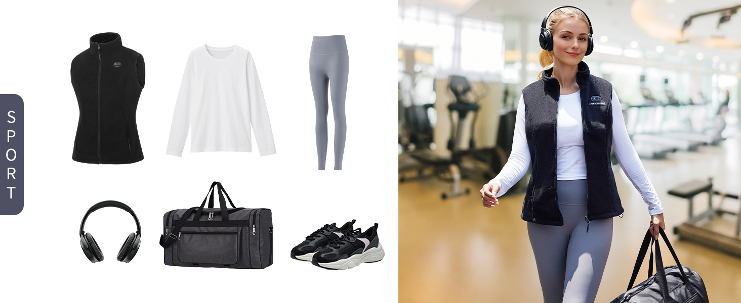 Електрична гріюча жилетка для жінок, чорна, з акумулятором 7.4V 10000mAh, 3 режими нагріву, ідеальний подарунок на Різдво