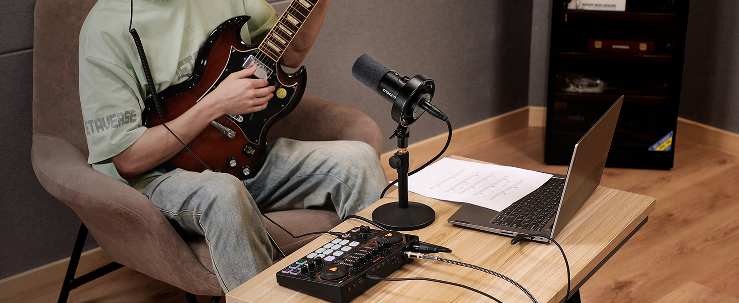 MAONO PD300X: USB-мікрофон для подкастів та запису звуку, XLR, динамічний, шумозаглушення, 192kHz-24Bit