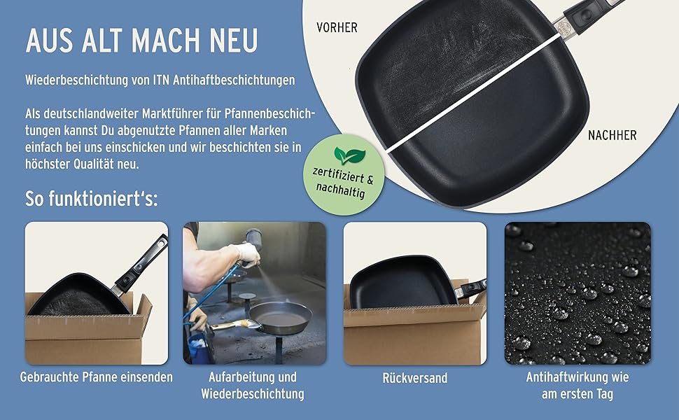 Гриль-сковорода індукційна 28x28 см, ручний огляд якості (Німеччина) | Для всіх типів плит | Знімний руків'я | Рівномірний нагрів | Легке очищення