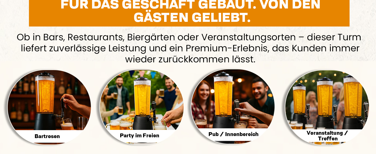 Пивна колона 4.0L з охолодженням 1.3L, хромована - для бару та дому