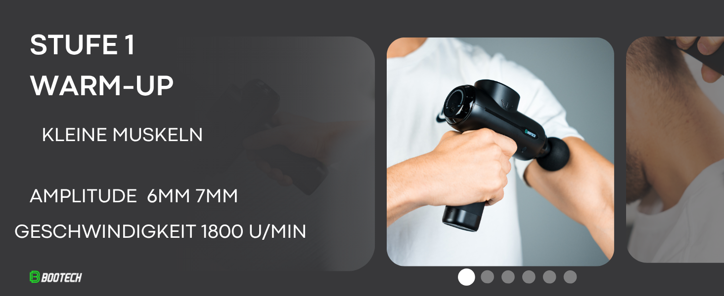 Масажер для м'язів BOOTECH CORE PLUS: тиха масажна пістолета з 6 насадок, керуванням через додаток та амплітудою 6-12 мм