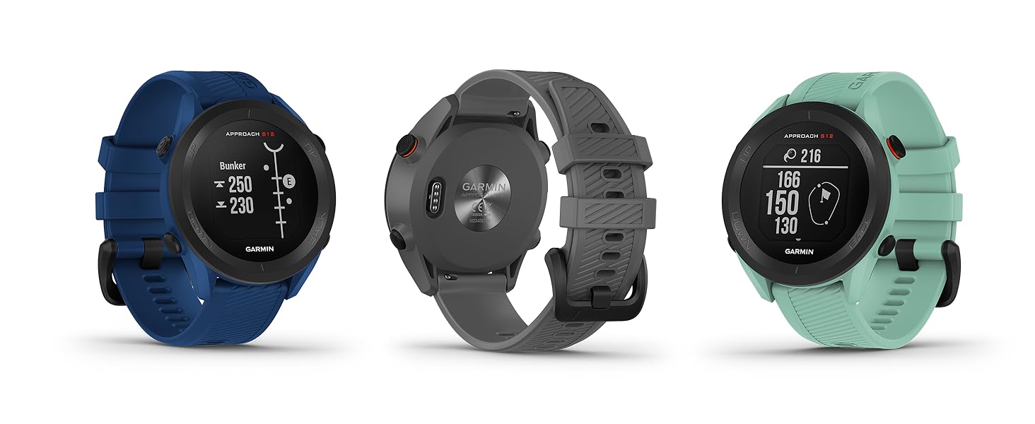 Годинник для гольфу Garmin Approach S12 з GPS та вимірюванням відстаней до зеленої зони та перешкод. 42 000 гольф-полів. Дисплей 1.3' та просте керування (відновлений).