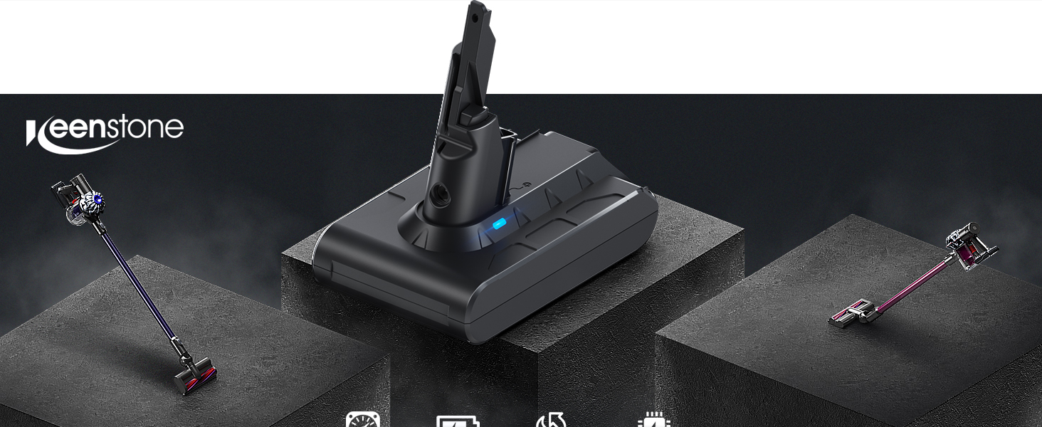 Акумулятор Keenstone 25.2V 6500mAh для пилососів Dyson V10 Animal, Absolute, Motörhead, Fluffy, Total Clean SV12 (замінник V7 6.5Ah)