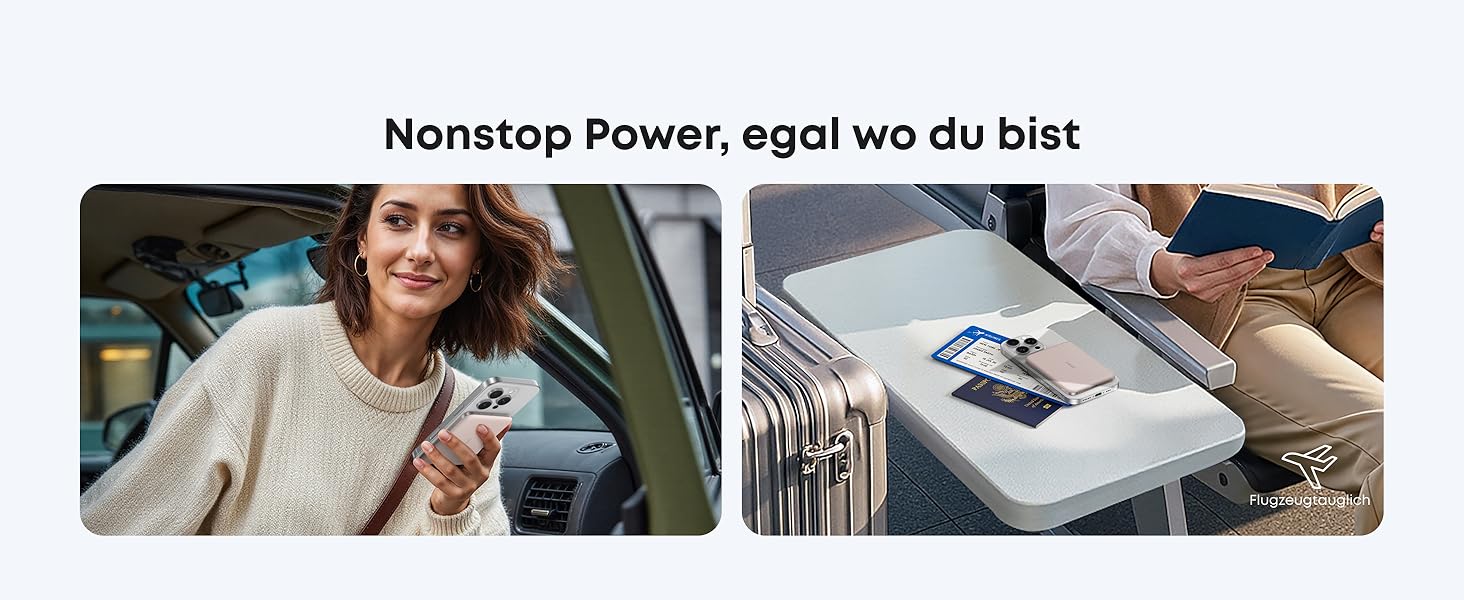 Powerbank Anker Nano: 5000mAh, Qi2, 15W, MagSafe, Золотий