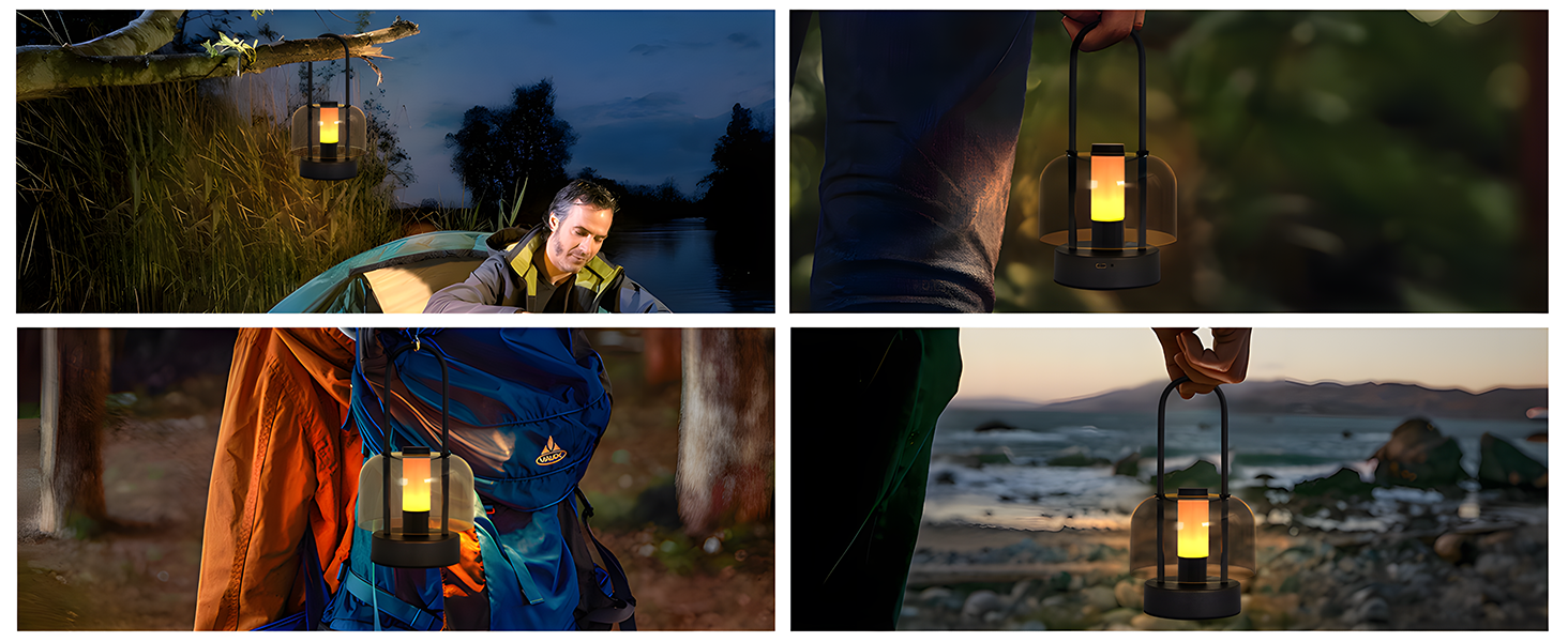 LED настільна лампа Homefire з регулюванням яскравості - акумуляторна, USB-C, 1800K-6500K, метал+акрил, чорна, з функцією пам'яті, для дому (портативна)